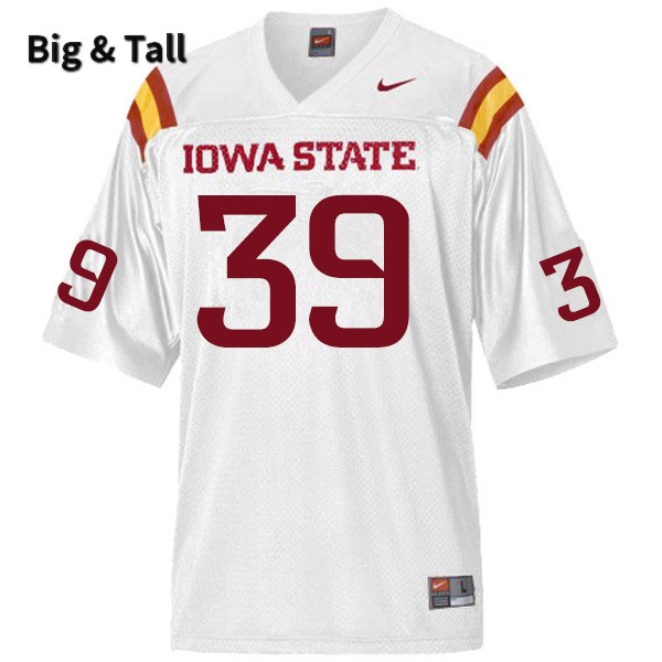 Iowa State Cyclones Men's #39 Steve Wirtel Nike NCAA Authentic White Big & Tall College Stitched Football Jersey ST42G58UQ